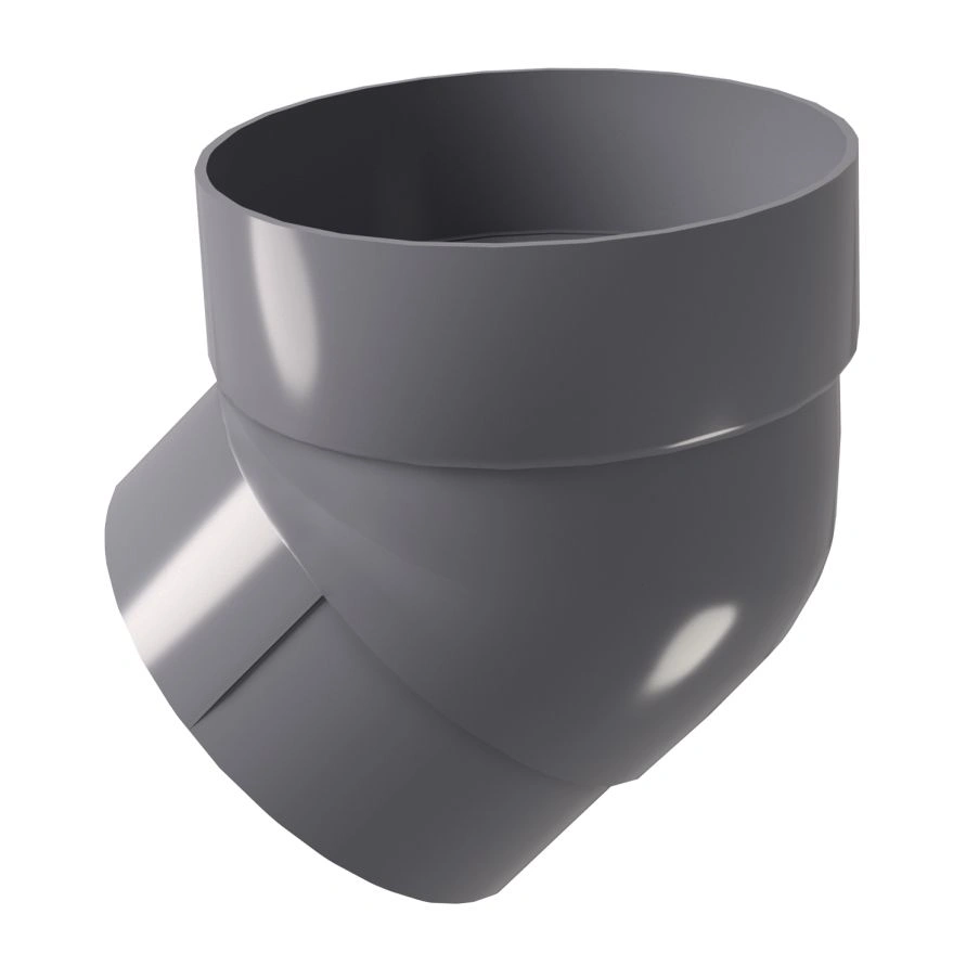 Колено трубы 45гр ПВХ Grand Line (графит) 87 мм.