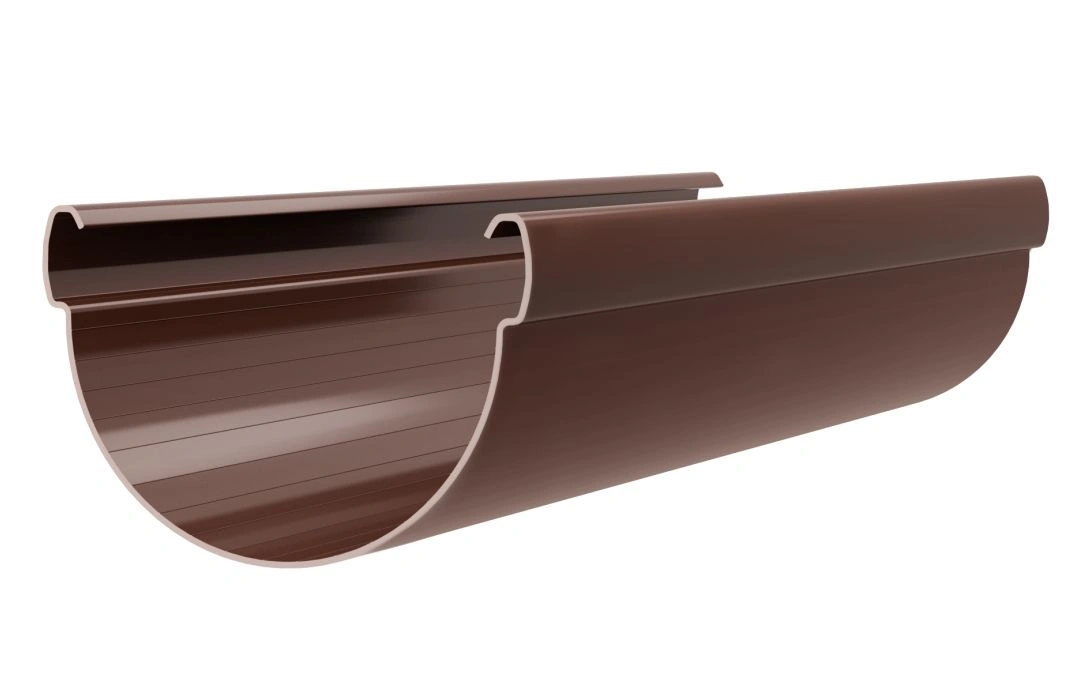 Желоб водосточный 135мм ПВХ Grand Line (шоколадный) L=3000мм.