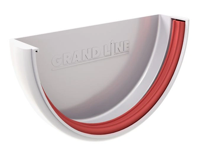 Заглушка желоба 120мм ПВХ Grand Line (белый)