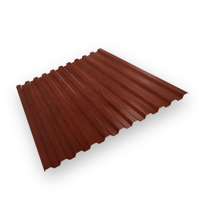 Профнастил НС-21 античный дуб 3Д